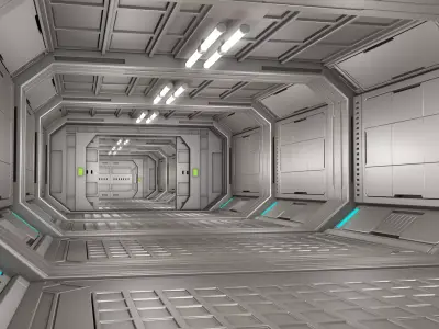 Sci Fi Corridor  3D model 78