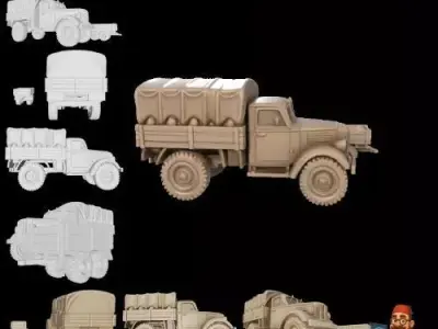 Classic Military Ammo Truck 3 3D print model