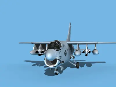Chance Vought A-7C Corsair II V30 USN 3D model