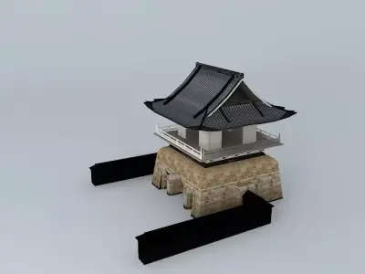 Taipei East and Temple bell tower Bell House Donghe Buddhist ... Free 3D model