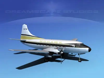 Martin 202 Mohawk Airlines 3D model