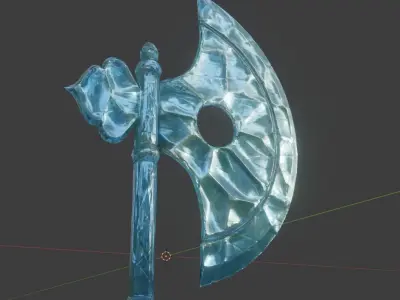 Sub Zero - Ice Axe - Mortal Kombat Low-poly 3D model