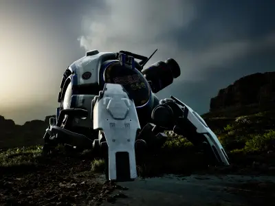 Sci-Fi Recon Drone 3D Model Low-poly 3D model