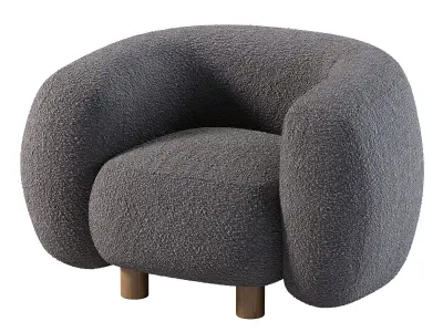 Londy Cozy Ivory Chair Free 3D model