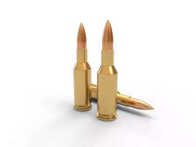 6mm Remington BR Ammo Low-poly 3D model