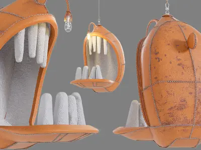Swing chair by Porky Hefer Sea Predator Monster Low-poly 3D model