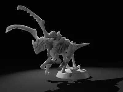 Xenopod alien dino printable 32mm figure sample Free 3D print model