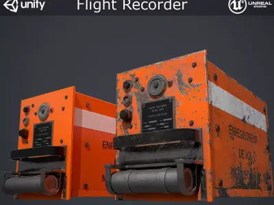 Flight Recorder Low-poly 3D model