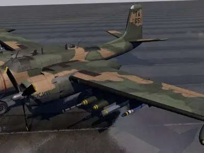 Douglas B-26K Counter Invader 3D model