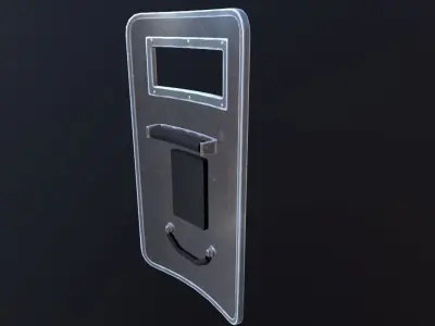 Police Ballistic Shield Low-poly 3D model