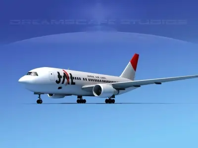 Boeing 767-200ER Japan Air Lines 3D model