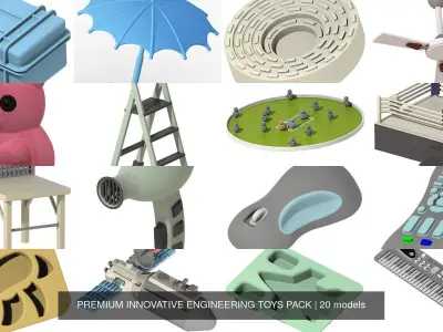 PREMIUM INNOVATIVE ENGINEERING TOYS PACK 3D Model Collection