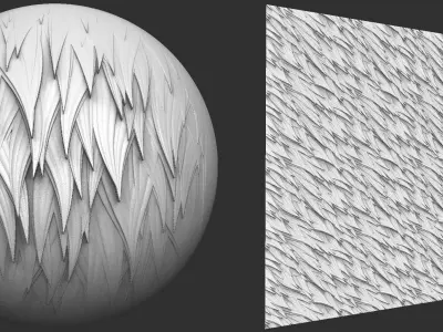 Stylized Fur VDM Brushes and Surface Noise Low-poly 3D model