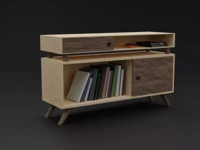 Furniture Drawer  Low-poly 3D model