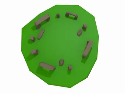 Lowpoly megalithic construction Free low-poly 3D model
