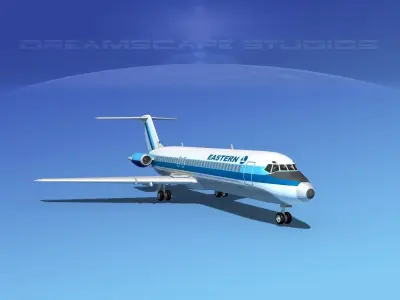 Douglas DC-9-30 Eastern 1 3D model