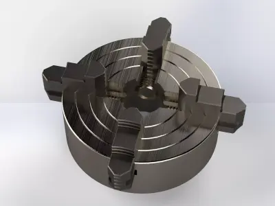 4jawchuck machine tool Free 3D model