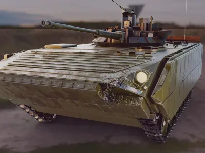 BMP-2 armoured vehicle 3D model