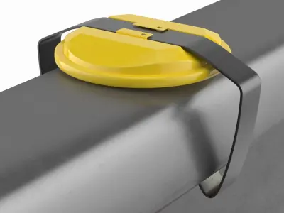 Rail Signal Firecracker Installed in Track 3D model