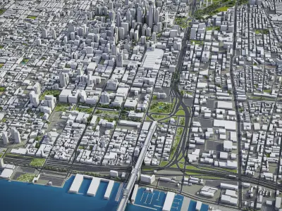 Philadelphia Low-poly 3D model