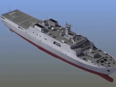 Type071 Amphibious Transport Dock 3D model