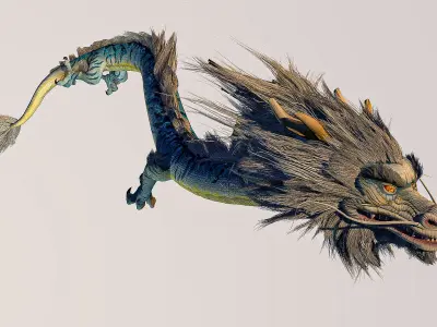 Chinese dragon Low-poly 3D model