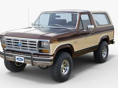 1986 Ford Bronco XLT 3D model purchase