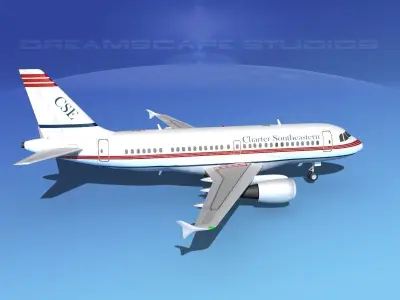 Airbus A319 Charter Southeastern 3D model