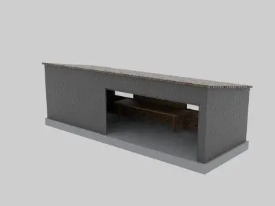 Abandoned workshop 01 Free low-poly 3D model