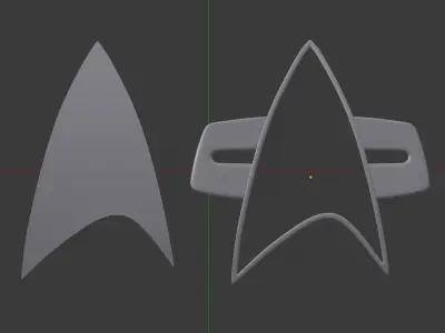 Star Trek Generations  Voyager First Contact Badge 3d print 3D print model