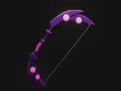 5 different weapons Low-poly 3D model