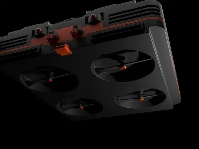 Drone orange and tank 3D model