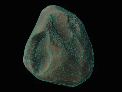 2600 Lowpoly Rock Free low-poly 3D model