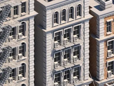 Commercial Building Generator Houdini 3D model