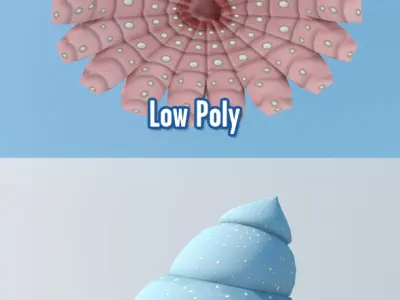 Mollusk Low Poly Character MAX 2011 Low-poly 3D model
