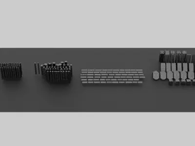 Fantasy enviroment kitbash 3D model