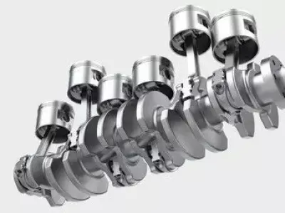 Crank shaft Low-poly 3D model