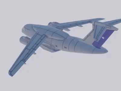 Embraer C-390 Millennium Chile Low-poly 3D model