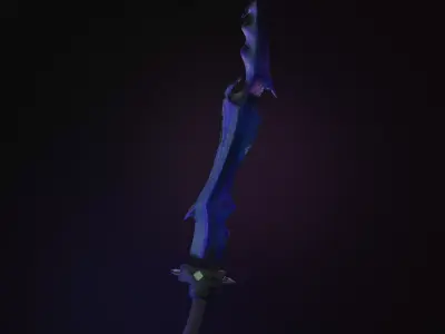 Magic Sword Free low-poly 3D model