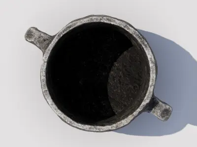 Stone Pot Low-poly 3D model