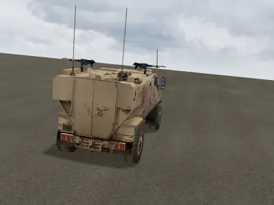 Foxhound armoured vehicle Low-poly 3D model