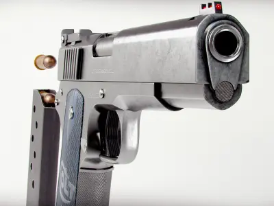 Pistole Colt 1911 Gold Cup Trophy 5 3D model