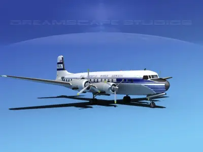 Douglas DC-7B Pan American 3D model