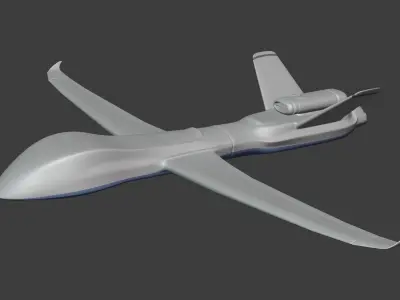 Generic Drone - Military Combat UAV - UCAV Low-poly 3D model