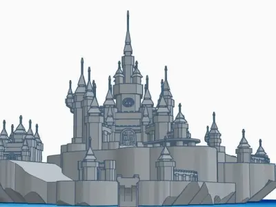 Medival model of Castle 3D print model