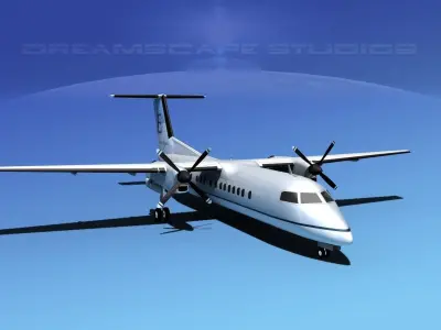 DeHavilland DHC-8-Q300 Everette Charters 3D model