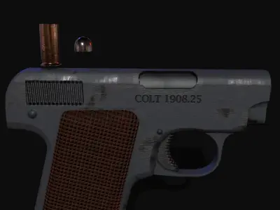 Gun Colt Free low-poly 3D model