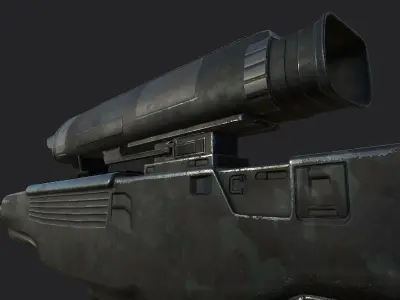 Sniper Rifle - The Hunter PBR Low-poly 3D model