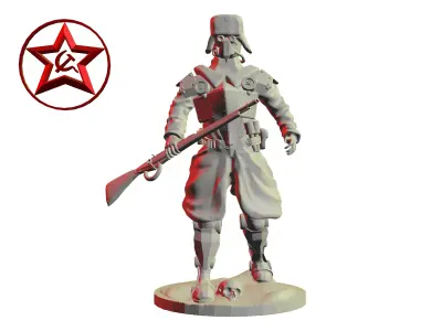 USSR Red Army infantry 3D print model
