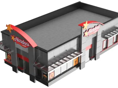 Hardees Fast food Building 3D model